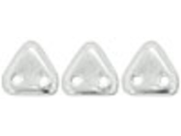 CzechMates 2-Hole Triangle Beads 6mm - Silver