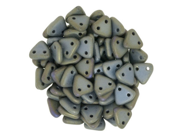 CzechMates 2-Hole Triangle Beads 6mm - Matte Brown Iris