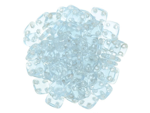 CzechMates Glass 6mm 4-Hole Alexandrite QuadraTile Bead 2.5-Inch Tube