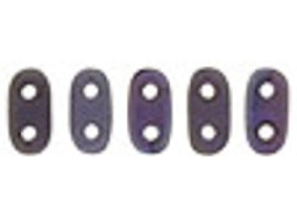 CzechMates Glass 3 x 6mm 2-Hole Matte Oxidized Bronze Tanzanite Bar Bead 2.5-Inch Tube