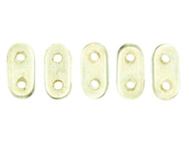 CzechMates Glass, 2-Hole Bar Beads 6x2mm, Transparent Champagne Luster