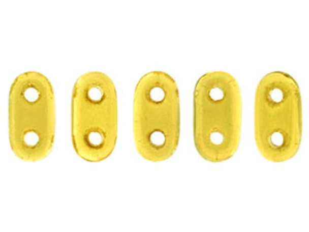 CzechMates Glass 3 x 6mm 2-Hole Topaz Bar Bead 2.5-Inch Tube