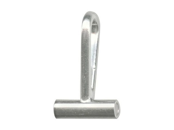 White Plated Brooch Converter, Horizontal (12 Pieces)