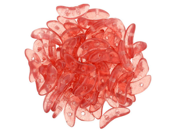 CzechMates Glass 4 x 10mm 2-Hole ColorTrends Fiesta Crescent Bead 2.5-Inch Tube