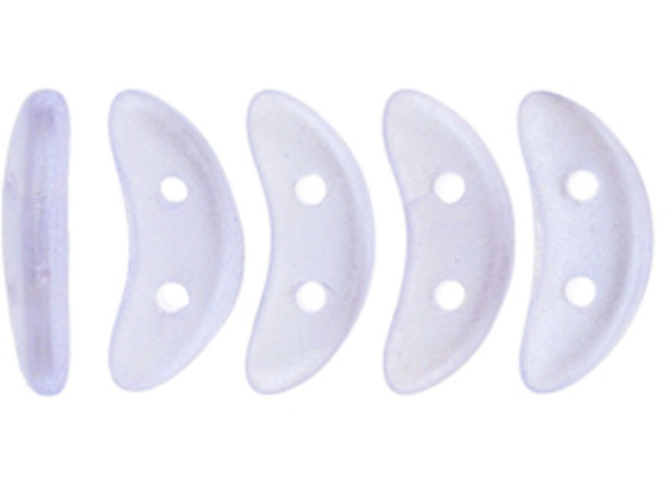 CzechMates Glass 4 x 10mm 2-Hole Metal Luster Milky Alexandrite Crescent Bead 2.5-Inch Tube