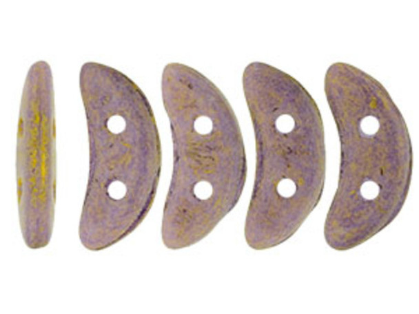 CzechMates Glass 4 x 10mm 2-Hole Pacifica Fig Crescent Bead 2.5-Inch Tube
