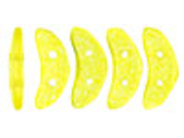 CzechMates Glass 4 x 10mm 2-Hole ColorTrends Buttercup Crescent Bead 2.5-Inch Tube