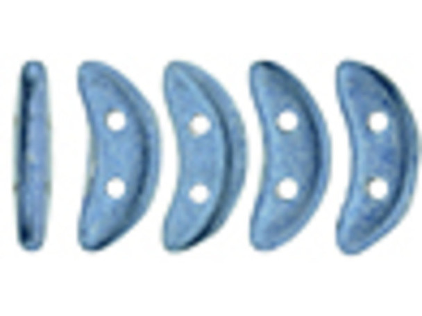 CzechMates Glass 4 x 10mm 2-Hole ColorTrends Saturated Metallic Neutral Gray Crescent Bead 2.5-Inch Tube