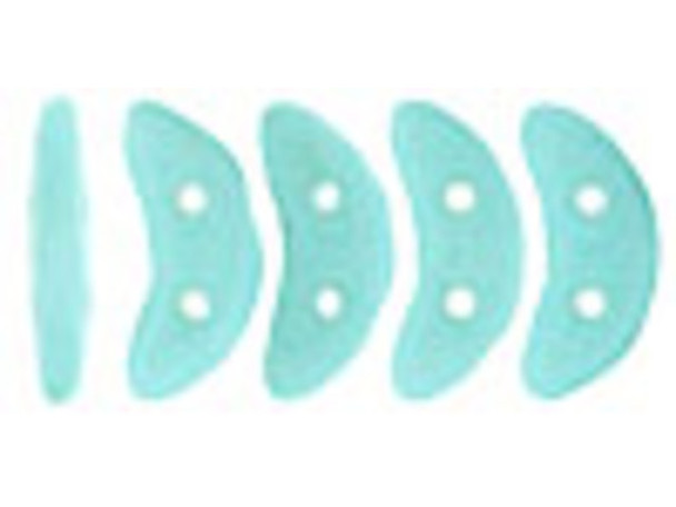 CzechMates Glass 4 x 10mm 2-Hole ColorTrends Opaque Limpet Shell Crescent Bead 2.5-Inch Tube