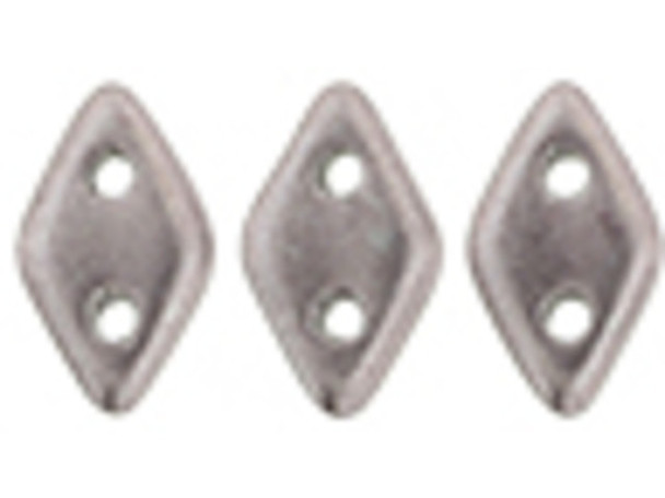 CzechMates Diamond 4 x 6mm ColorTrends Saturated Metallic Almost Mauve Czech Glass 2-Hole Beads, 2.5-Inch Tube