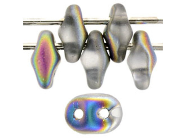 Matubo SuperDuo 2 x 5mm Matte Crystal Vital 2-Hole Seed Bead 2.5-Inch Tube