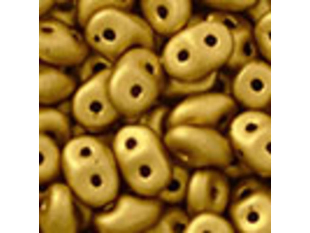 Matubo SuperDuo 2 x 5mm Matte Metallic Goldenrod 2-Hole Seed Bead 2.5-Inch Tube Matubo SuperDuo 2 x 5mm Matte Metallic Goldenrod 2-Hole Seed Bead 2.5-Inch Tube