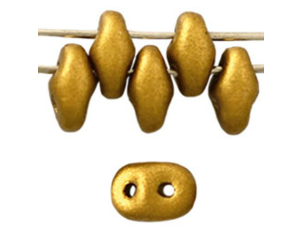 Matubo SuperDuo 2 x 5mm Matte Metallic Goldenrod 2-Hole Seed Bead 2.5-Inch Tube Matubo SuperDuo 2 x 5mm Matte Metallic Goldenrod 2-Hole Seed Bead 2.5-Inch Tube