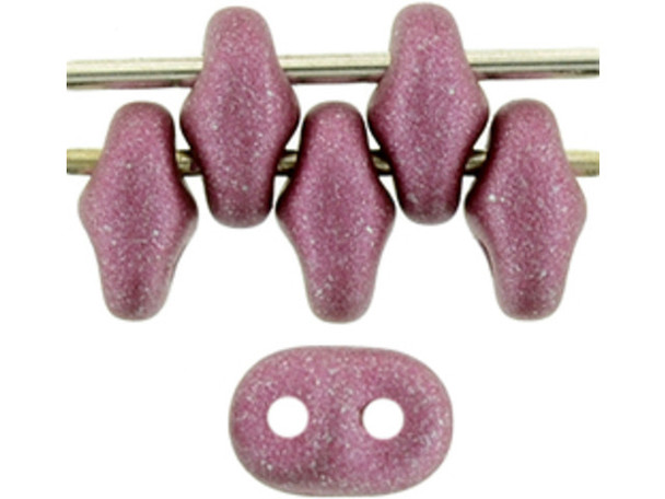 Matubo SuperDuo 2 x 5mm Satin Metallic Rouge 2-Hole Seed Bead 2.5-Inch Tube