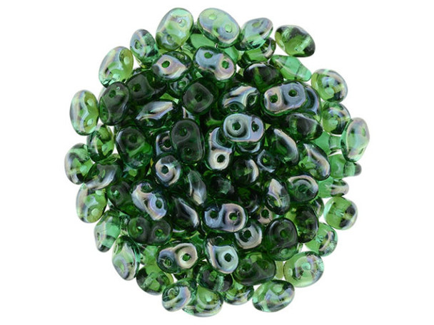 Matubo SuperDuo 2 x 5mm Emerald - Celsian 2-Hole Seed Bead 2.5-Inch Tube Matubo SuperDuo 2 x 5mm Emerald - Celsian 2-Hole Seed Bead 2.5-Inch Tube