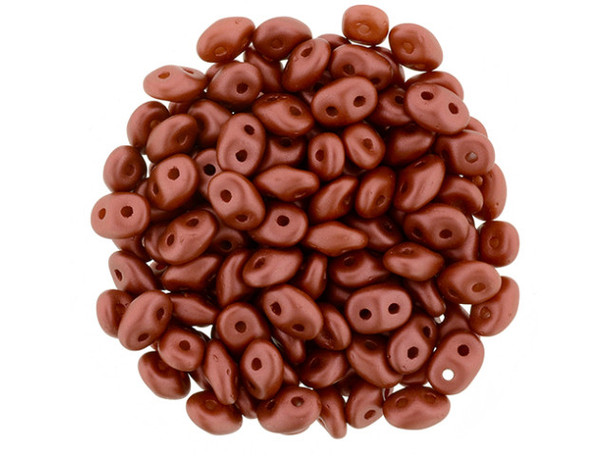 Matubo SuperDuo 2 x 5mm Satin Metallic Sangria 2-Hole Seed Bead 2.5-Inch Tube