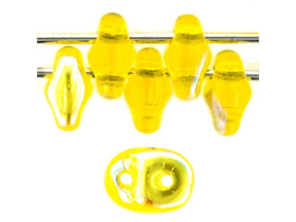 Matubo SuperDuo 2 x 5mm Jonquil AB 2-Hole Seed Bead 2.5-Inch Tube