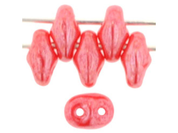 Matubo SuperDuo 2 x 5mm Opaque Red Luster 2-Hole Seed Bead 2.5-Inch Tube