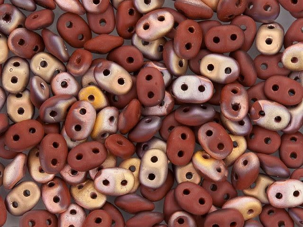 Matubo SuperDuo 2x5mm 2-Hole Matte Apollo Umber Seed Bead 2.5-Inch Tube Matubo SuperDuo 2x5mm 2-Hole Matte Apollo Umber Seed Bead 2.5-Inch Tube