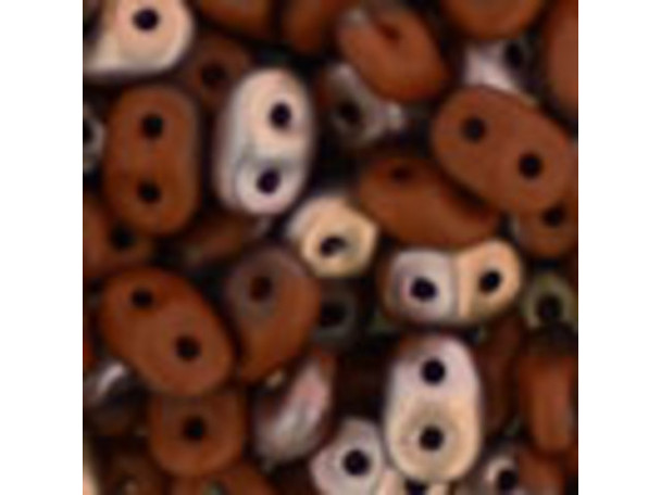 Matubo SuperDuo 2x5mm 2-Hole Matte Apollo Umber Seed Bead 2.5-Inch Tube
