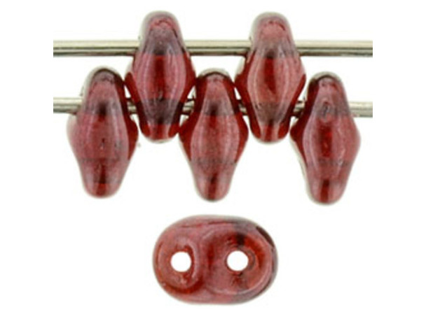 Matubo SuperDuo 2 x 5mm Siam Ruby - Vega 2-Hole Seed Bead 2.5-Inch Tube Matubo SuperDuo 2 x 5mm Siam Ruby - Vega 2-Hole Seed Bead 2.5-Inch Tube