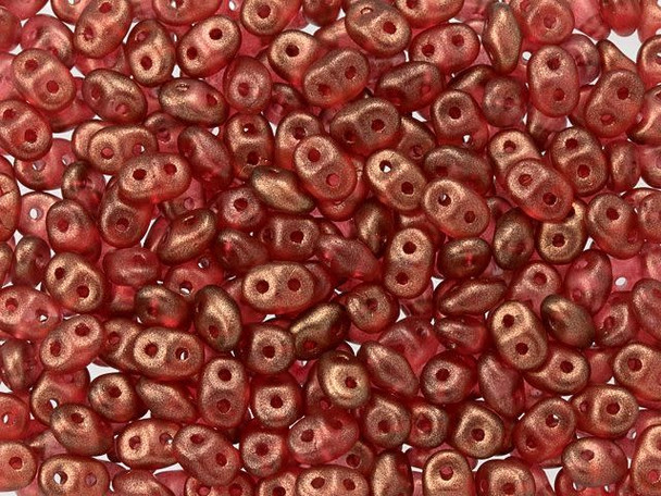 Matubo SuperDuo 2 x 5mm Cardinal Halo 2-Hole Seed Bead 2.5-Inch Tube
