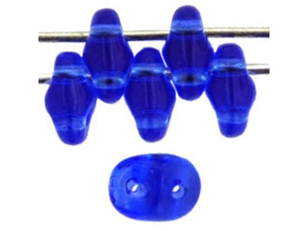 Matubo SuperDuo 2x5mm 2-Hole Sapphire Seed Bead 2.5-Inch Tube