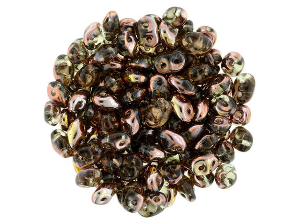 Matubo SuperDuo 2 x 5mm Apollo Black Diamond 2-Hole Seed Bead 2.5-Inch Tube