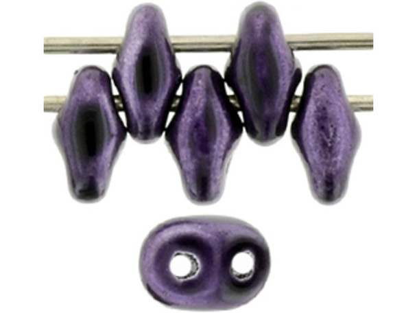Matubo SuperDuo 2 x 5mm Metalust Purple 2-Hole Seed Bead 2.5-Inch Tube