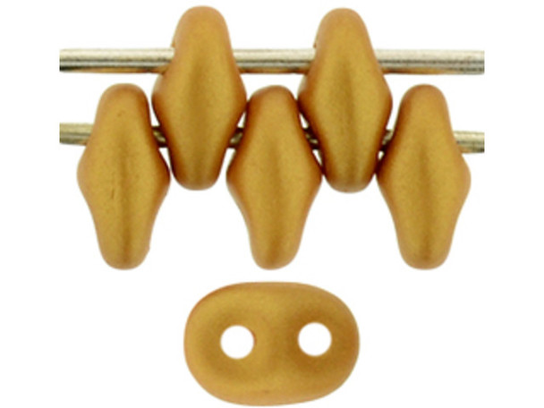Matubo SuperDuo 2 x 5mm Satin Metallic Sunset 2-Hole Seed Bead 2.5-Inch Tube