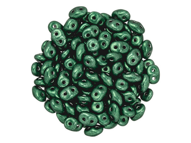 Matubo SuperDuo 2 x 5mm ColorTrends Saturated Metallic Martini Olive 2-Hole Seed Bead 2.5-Inch Tube