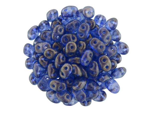Matubo SuperDuo 2 x 5mm Ultramarine Halo 2-Hole Seed Bead 2.5-Inch Tube