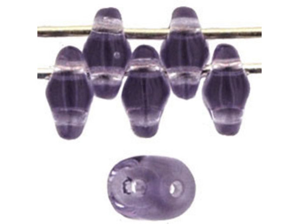 Matubo SuperDuo 2 x 5mm Lt Tanzanite 2-Hole Seed Bead 2.5-Inch Tube