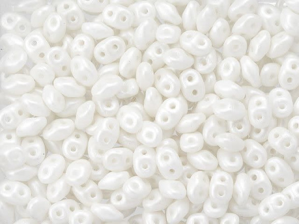 Matubo SuperDuo 2 x 5mm White Pearl Shine 2-Hole Seed Bead 2.5-Inch Tube Matubo SuperDuo 2 x 5mm White Pearl Shine 2-Hole Seed Bead 2.5-Inch Tube