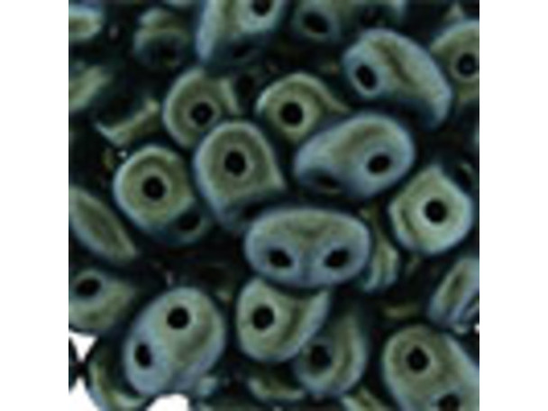Matubo SuperDuo 2 x 5mm Aqua Teal Polychrome 2-Hole Seed Bead 2.5-Inch Tube