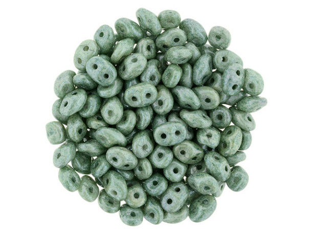 Matubo SuperDuo 2 x 5mm Luster - Stone Green 2-Hole Seed Bead 2.5-Inch Tube Matubo SuperDuo 2 x 5mm Luster - Stone Green 2-Hole Seed Bead 2.5-Inch Tube