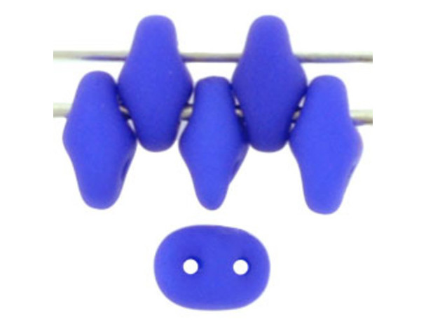 Matubo SuperDuo 2 x 5mm Neon Blue 2-Hole Seed Bead 2.5-Inch Tube