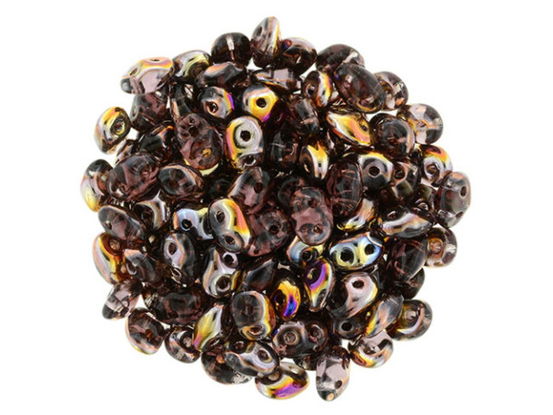 You'll love these SuperDuo 2 x 5mm beads. Create intricate jewelry designs with Czech glass seed beads! Featuring a unique shape and two stringing holes, these seed beads add a special touch of creativity to your designs. They have tapered edges and nest up nicely when strung, making them ideal for floral and woven designs. Add a special touch to your jewelry with Czech glass seed beads!    