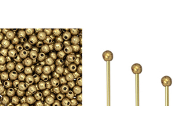 Czech Glass Half-Drilled 2mm Finial Bead - ColorTrends: Saturated Metallic Ceylon Yellow (2.5" Tube)