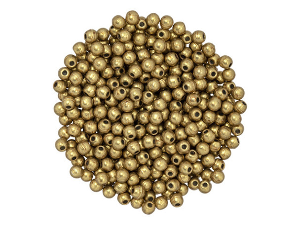 Czech Glass Half-Drilled 2mm Finial Bead - ColorTrends: Saturated Metallic Ceylon Yellow (2.5" Tube)