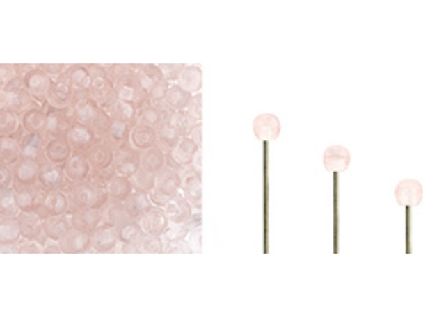 Czech Glass Half-Drilled 2mm Finial Bead - Rosaline (2.5" Tube)