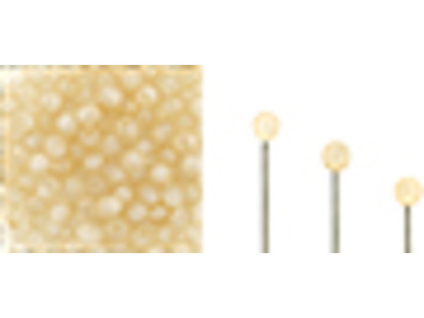 Czech Glass Half-Drilled 2mm Finial Bead - Antique Shimmer - Crystal (2.5" Tube)