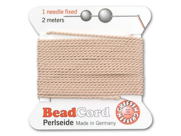 Griffin Bead Cord 100% Silk - Size 12 (0.98mm) Light Pink