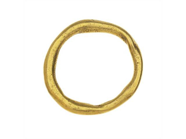Nunn Design Antique Gold-Plated Brass Grande Organic Hoop
