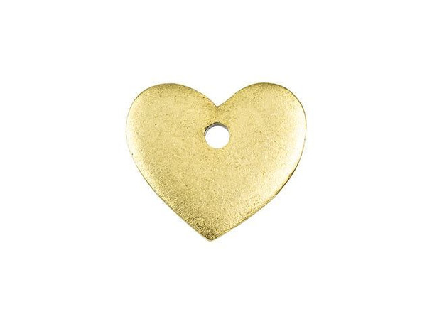 Nunn Design Antique Gold-Plated Pewter Mini Heart Flat Tag