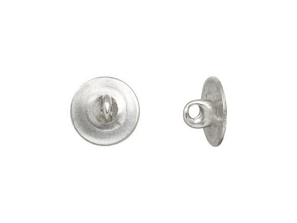 Let your imagination run wild with this Nunn Design button shank. This button shank features a loop on the back and a plain surface that you can embellish however you see fit. Decorate with epoxy clay and embed crystals, chain, and more. Buttons make excellent accents in sewing projects and can also be used as closures in jewelry designs, so you'll love being able to create a custom accent for your projects. It features a versatile silver color.