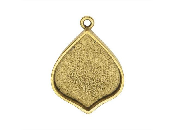 Nunn Design Antique Gold-Plated Pewter Marrakesh Grande Bezel Pendant