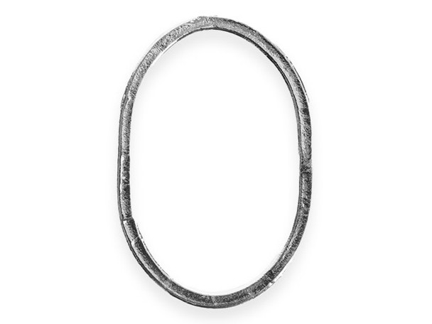 Nunn Design Silver-Plated Pewter Grande Oval Hammered Hoop