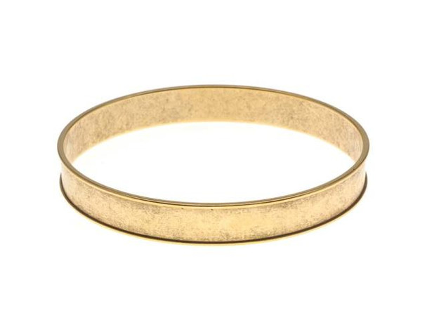 Nunn Design Antique Gold-Plated Brass Channel Bangle Bracelet