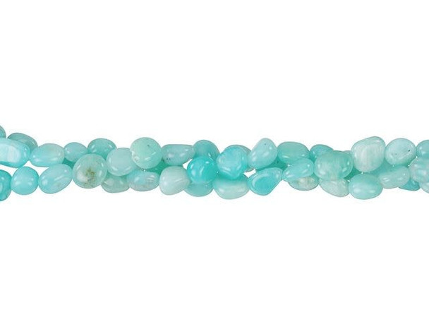 Dakota Stones Peruvian Amazonite 4-6mm Pebble Bead Strand